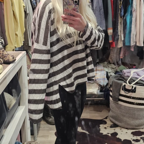 Eileen Fisher Organic Linen Dolman Sleeve Boxy Cozy Prarie CabinCore Top - Picture 13 of 16